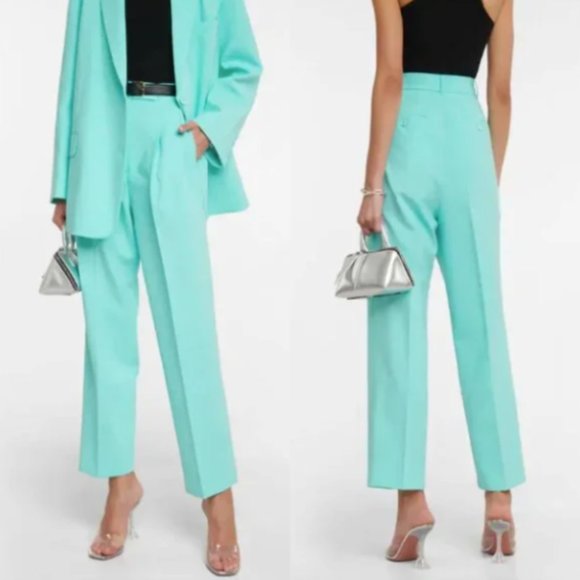 City Chic Pants - City Chic Vintage High Trouser Waist Pleated Dress Pant Sky Blue Teal SZ…